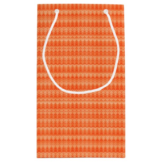 Rood abstract zigzagpatroon klein cadeauzakje (Achterkant)