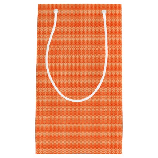 Rood abstract zigzagpatroon klein cadeauzakje (Voorkant)