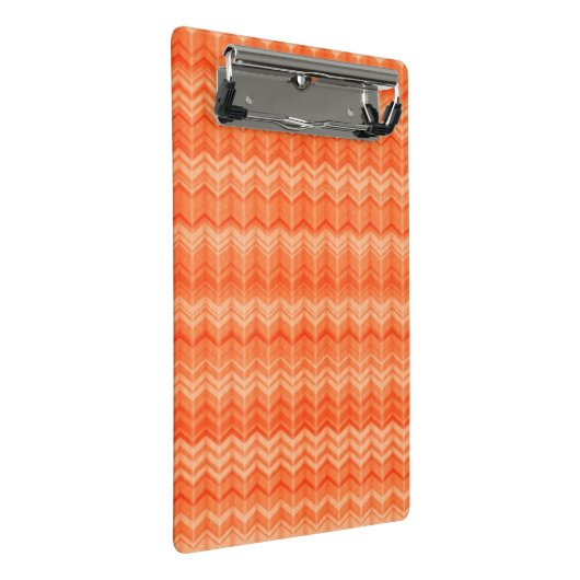 Rood abstract zigzagpatroon mini klembord (Schuin)