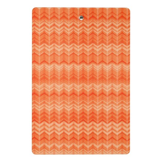 Rood abstract zigzagpatroon mini klembord (Achterkant)