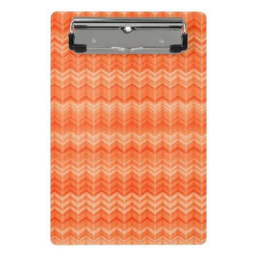 Rood abstract zigzagpatroon mini klembord (Voorkant)