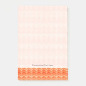 Rood abstract zigzagpatroon post-it® notes (Voorkant)