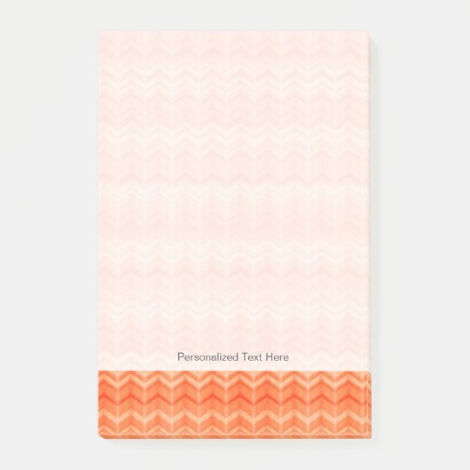 Rood abstract zigzagpatroon post-it® notes (Voorkant)