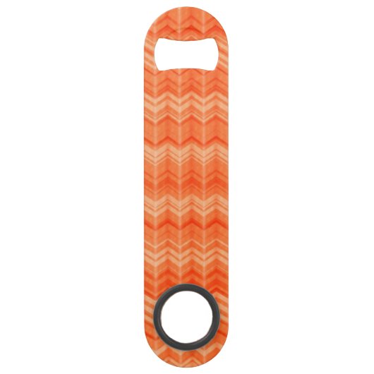 Rood abstract zigzagpatroon speed flessenopener (Voorkant)