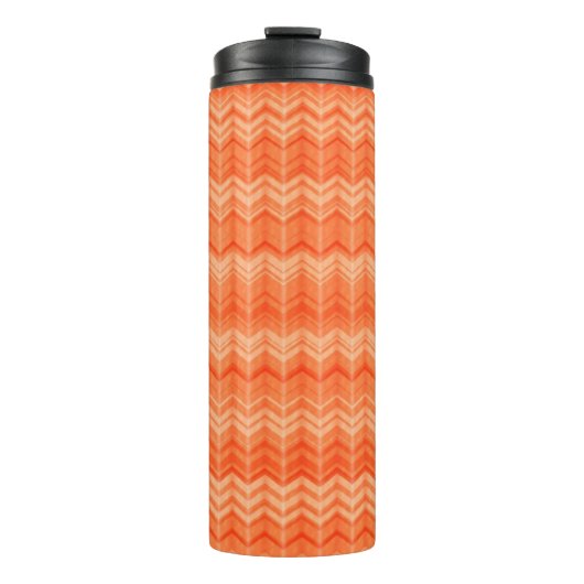 Rood abstract zigzagpatroon thermosbeker (Voorkant)