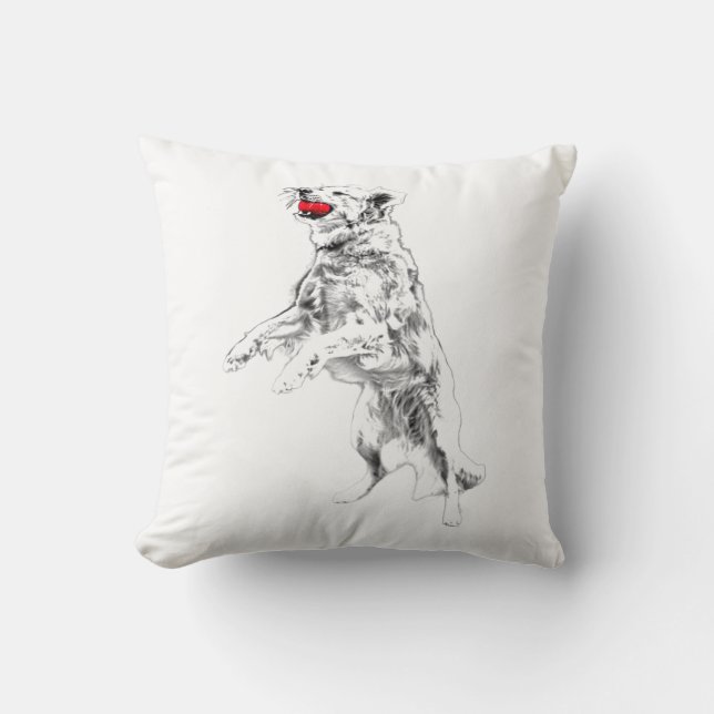 Rood accent, herfstbeweging kussen (Voorkant)