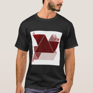 Rood achtergrond grafisch T-shirt