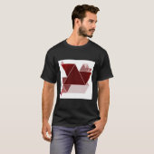 Rood achtergrond grafisch T-shirt (Voorkant volledig)