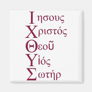 (Rood) Acrostichon IXOYE Magneet