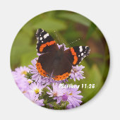 Rood admiraal Butterfly Magnet (Voorkant)