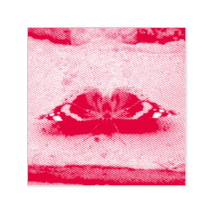 Rood admiraal Butterfly Self Inking Stamp Zelfinktende Stempel