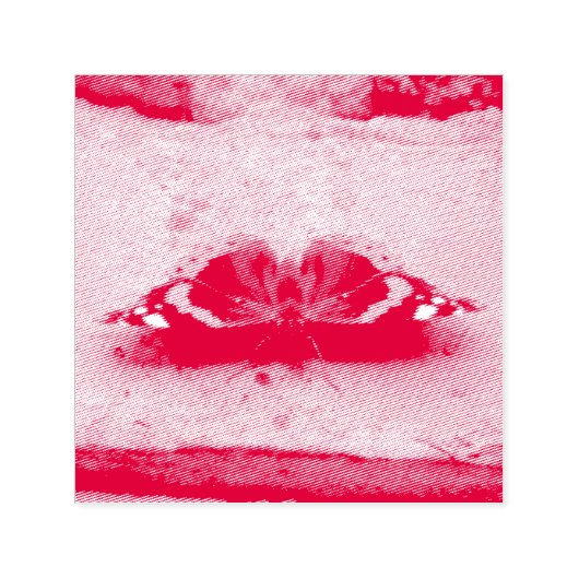 Rood admiraal Butterfly Self Inking Stamp Zelfinktende Stempel (Design)