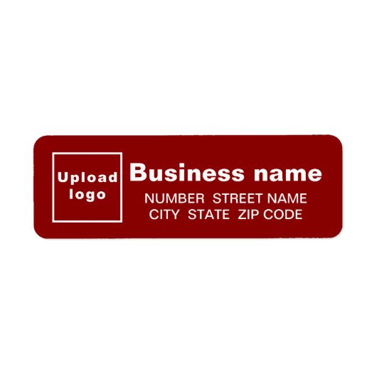 Rood adres van bedrijfsretour etiket (Voorkant)