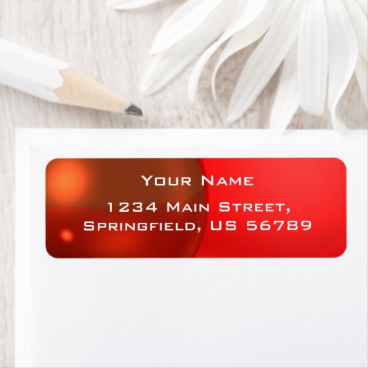 rood adreslabel etiket (Insitu)