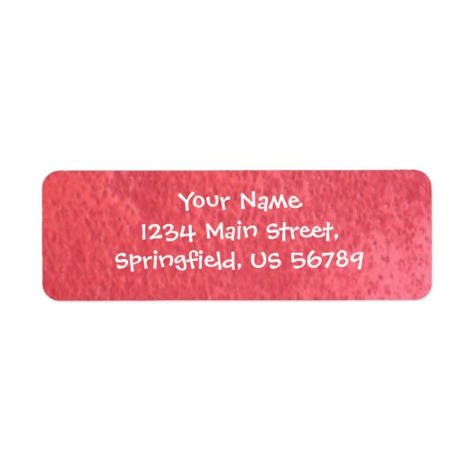 rood adreslabel etiket (Voorkant)