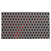 Rood afbeelding onder grijze borden, rechthoekige  kussensloop (Voorkant-Rechts)