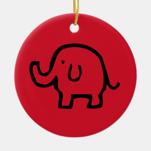 Rood Afbeelding Ornament (Voorkant)