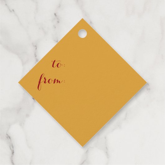 Rood afdrukken verven bedankjes labels (Achterkant)