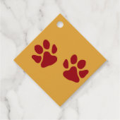 Rood afdrukken verven bedankjes labels (Voorkant)