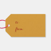 Rood afdrukken verven cadeaulabel (Achterkant Horizontaal)