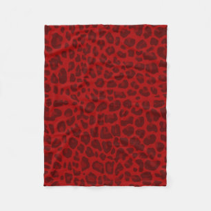 Rood afdrukpatroon fleece deken