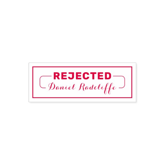 Rood 'AFGEWEZEN' met aangepaste handtekening Zelfinktende Stempel (Design)