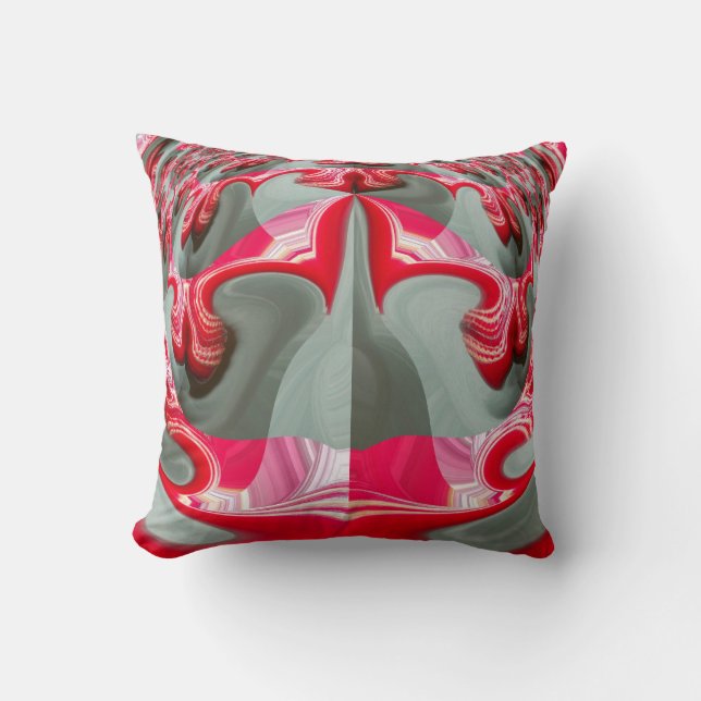 Rood  Afrikaans motief Print Patroon Art Design Kussen (Voorkant)