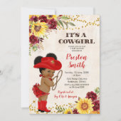 Rood-Afrikaans Roos en Baby shower van zonnebloeme Kaart (Voorkant)