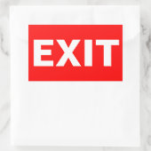 Rood Afsluiten Rechthoekige Sticker (Tas)