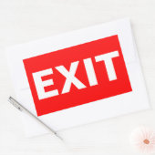 Rood Afsluiten Rechthoekige Sticker (Envelop)