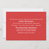Rood Afstudeerder Banner Kaart (Achterkant)