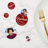 Rood Afstuderen 3 Foto vet Script Pet minimalistis Confetti (Groep)