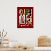 Rood Afstuderen 4 Fotoscript Hearts Modern Girly Poster (Keuken)
