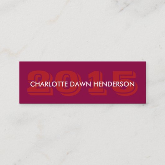 Rood afstuderen bekendmaking contactkaartje (Voorkant)