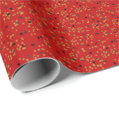 Rood Afstuderen Confetti Gift Wrapping Cadeaupapier (Rol Hoek)