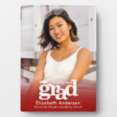 Rood Afstuderen foto vet typografie minimalistisch Fotoplaat (voorkant)