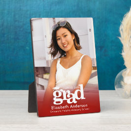 Rood Afstuderen foto vet typografie minimalistisch Fotoplaat