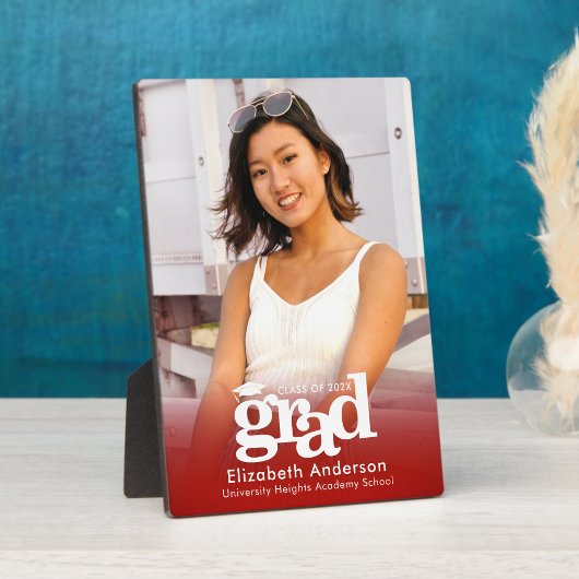 Rood Afstuderen foto vet typografie minimalistisch Fotoplaat