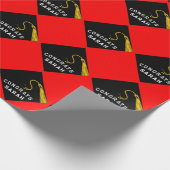 Rood Afstuderen Gift Cadeaupapier (Hoek)
