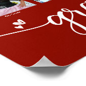 Rood Afstuderen K-12 Fotocollage Modern Script Poster (Hoek)