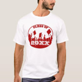 Rood Afstuderen Klasse van 2009 2010 T-shirt (Voorkant)