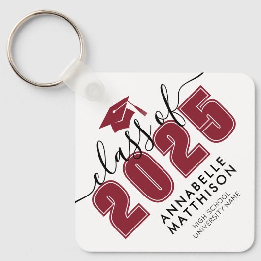 Rood Afstuderen Sleutelhanger (Voorkant)