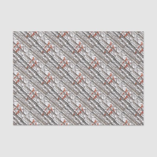 Rood afval in Bossen Art Unieke Gift Wrap Tissuepapier (Voorkant)