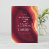 Rood-agate moderne herrepetitie voor herdenkingsfe kaart (Staand voorkant)