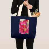 Rood Alert Lily waterverf Grote Tote Bag (Voorkant (product))
