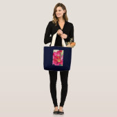 Rood Alert Lily waterverf Grote Tote Bag (Voorkant (model))