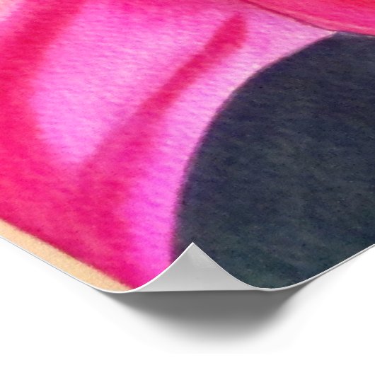 Rood Alert Lily waterverf Poster (Hoek)