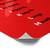 Rood alfabet inspirerend poster (Hoek)