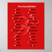 Rood alfabet inspirerend poster (Voorkant)