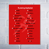 Rood alfabet inspirerend poster